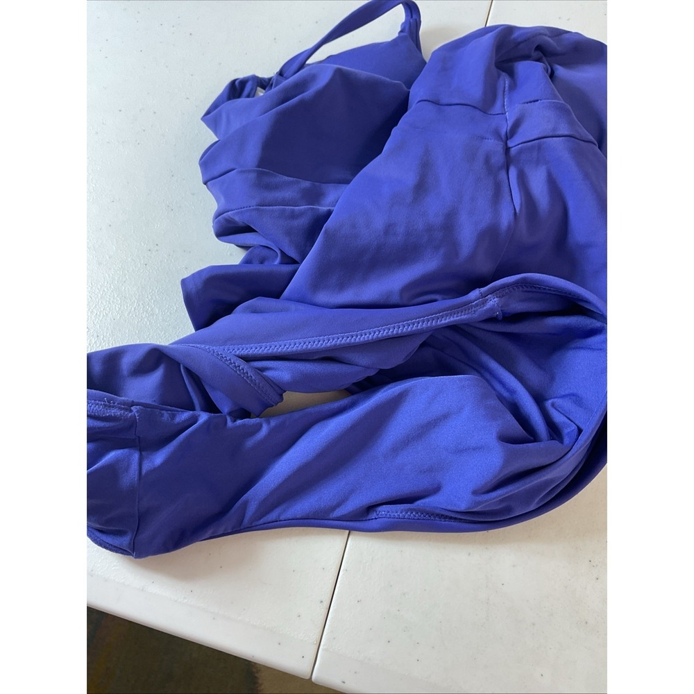 Andie Samoa One Piece Keyhole High Waist Swimsuit Purple Sz L Beach Cruise - Picture 7 of 10
